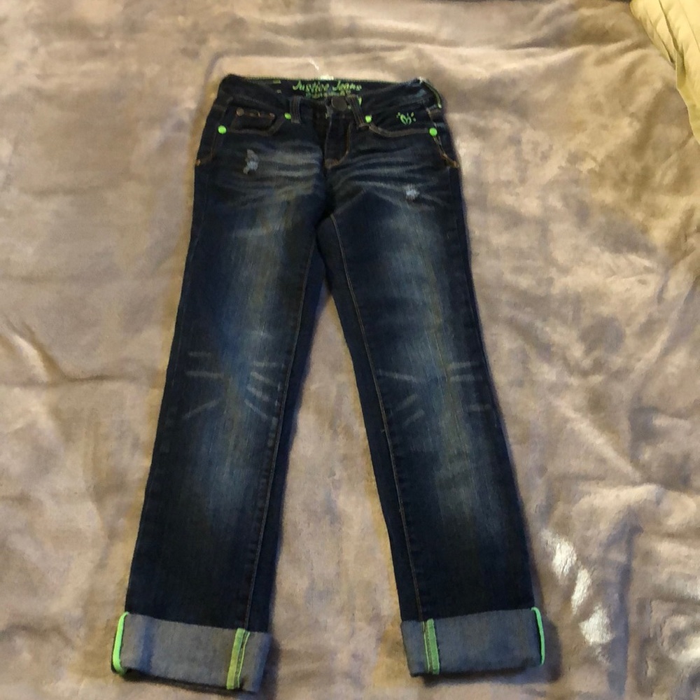 Girls Cuffed Skinny Jeans